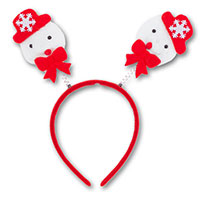 Ободок-антенки светящийся Санта/G