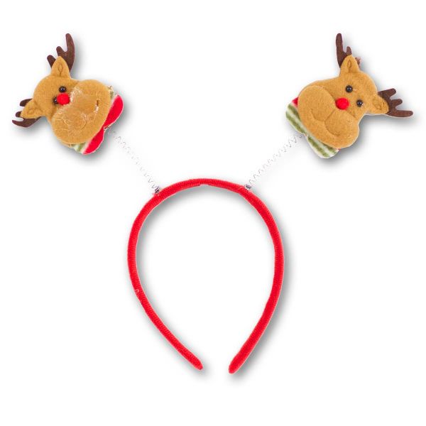 Ободок-антенки светящийся Санта/G