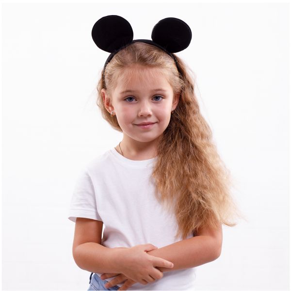 Ободок Уши Мышонка черные/G