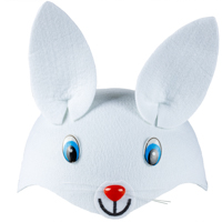 Шапочка фетр Зайчик белый/G