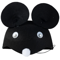 Шапочка фетр Мышонок черный/G