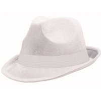 Шляпа-федора велюр белая/A