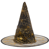 Шляпа ведьмы Паутина черная 45см/G