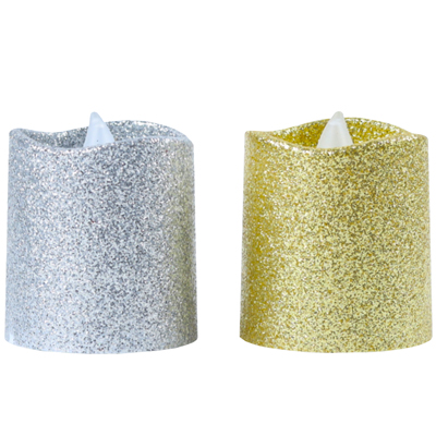 Свеча светодиод золот/серебр асс 4,5см/G