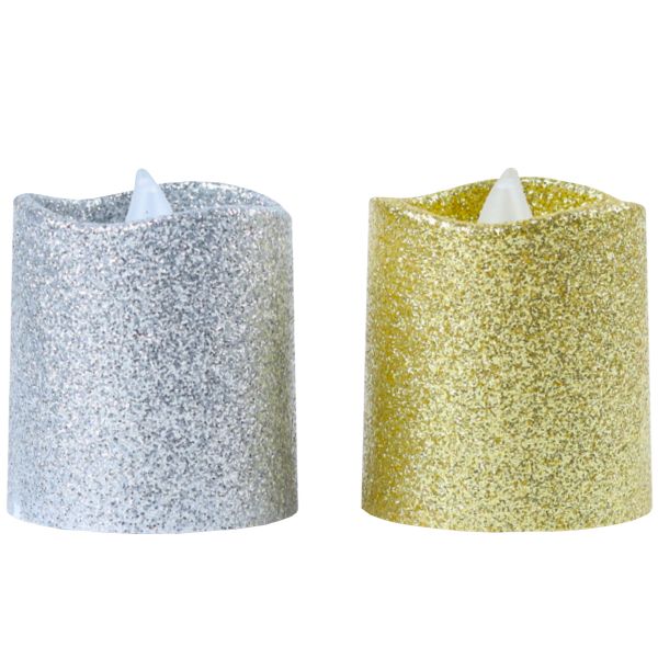 Свеча светодиод золот/серебр асс 4,5см/G