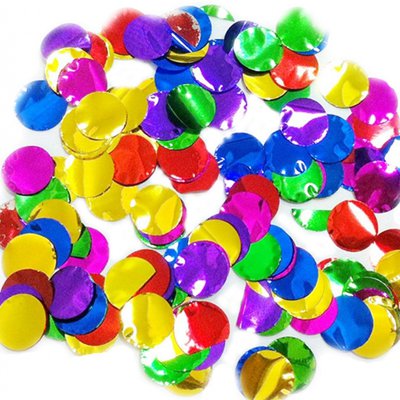 Хлопушка Бумфети 25см Круги фол ПРОЗРАЧН