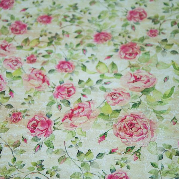 Бумага упак Шиповник розовый 67х99см