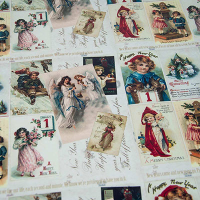 Бумага упак Зимняя Открытки 67х99см