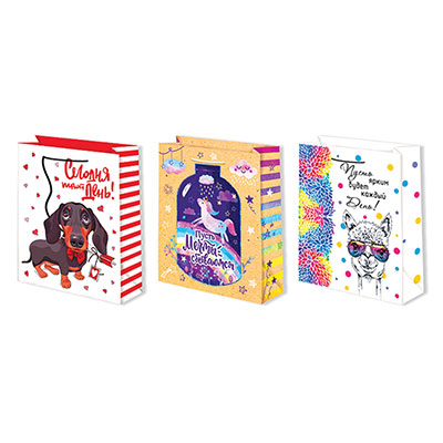 Пакет бум Пожелания 18х23см