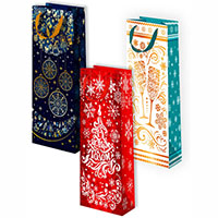 Пакет бум НГ Узоры 15х36см