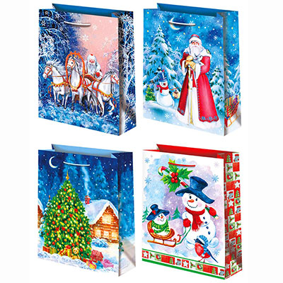 Пакет бум НГ Снег 26х32см