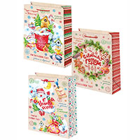 Пакет бум НГ Открытка 33х45см