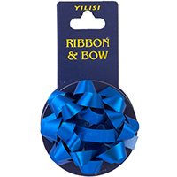 Бант Звезда 7см +Лента 4м сатин синий/G