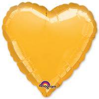А Б/РИС СЕРДЦЕ 18" Металлик Gold