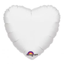 А Б/РИС СЕРДЦЕ 18" Пастель White