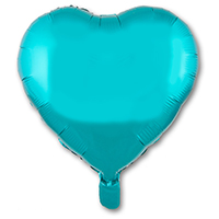 К Б/РИС СЕРДЦЕ 18" Металлик Teal