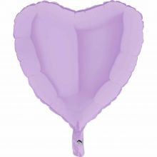 Г Б/РИС СЕРДЦЕ 18" Пастель Matte Lilac