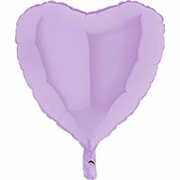 Г Б/РИС СЕРДЦЕ 18" Пастель Matte Lilac