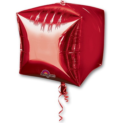 А 3D КУБ 15" Б/РИС Металлик Red