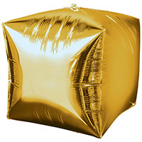 А 3D КУБ 15" Б/РИС Металлик Gold