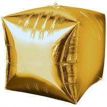 А 3D КУБ 15" Б/РИС Металлик Gold