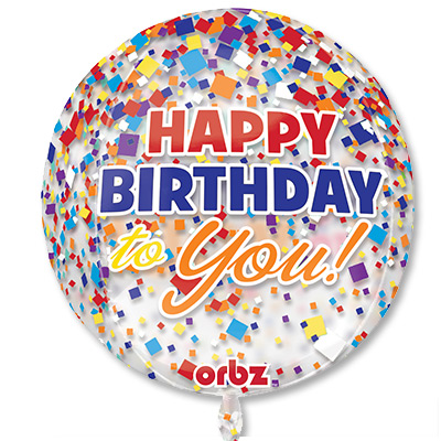 А 3D СФЕРА 16" HB Конфетти G20