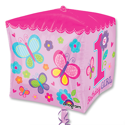 А 3D КУБ 15"1-й День Рожденья девочкаG20