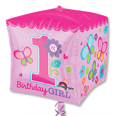 А 3D КУБ 15"1-й День Рожденья девочкаG20