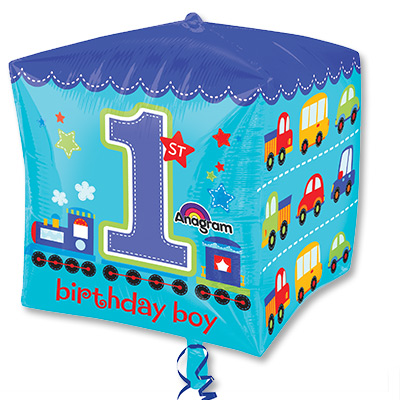 А 3D КУБ 15"1-й День Рожденья мальчикG20