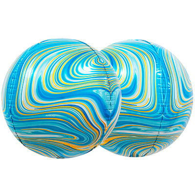 К 3D СФЕРА Б/РИС 15" Мрамор Blue