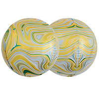 К 3D СФЕРА Б/РИС 15" Мрамор Yellow