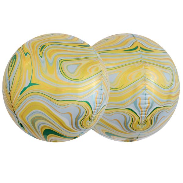 К 3D СФЕРА Б/РИС 15" Мрамор Yellow