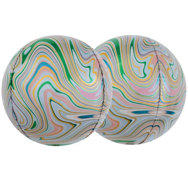 К 3D СФЕРА Б/РИС 15" Мрамор Green