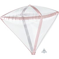 А 3D АЛМАЗ Б/РИС 17" Прозрачный RoseGold