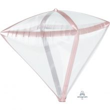 А 3D АЛМАЗ Б/РИС 17" Прозрачный RoseGold