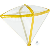 А 3D АЛМАЗ Б/РИС 17" Прозрачный Gold