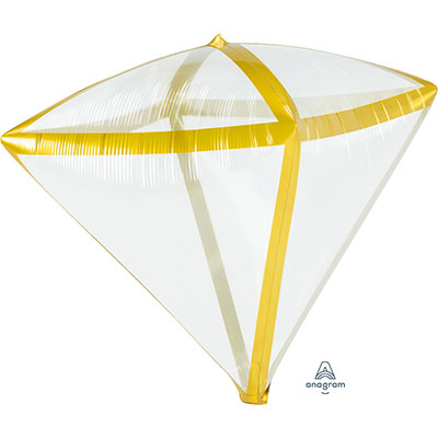 А 3D АЛМАЗ Б/РИС 17" Прозрачный Gold