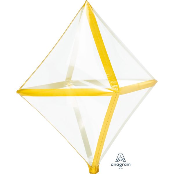 А 3D РОМБ Б/РИС 17" Прозрачный Gold