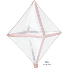 А 3D РОМБ Б/РИС 15" Прозрачный Rose Gold