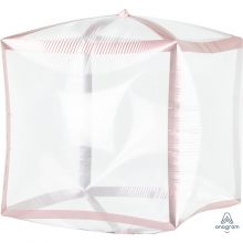 А 3D КУБ 15" Б/РИС Прозрачный Rose Gold