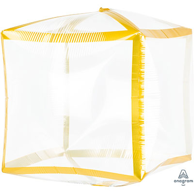 А 3D КУБ 15" Б/РИС Прозрачный Gold