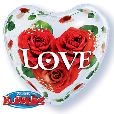 П BUBBLE СЕРДЦЕ 22" Розы