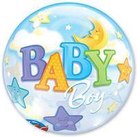 П BUBBLE 22" Луна и Звезды Мальчик