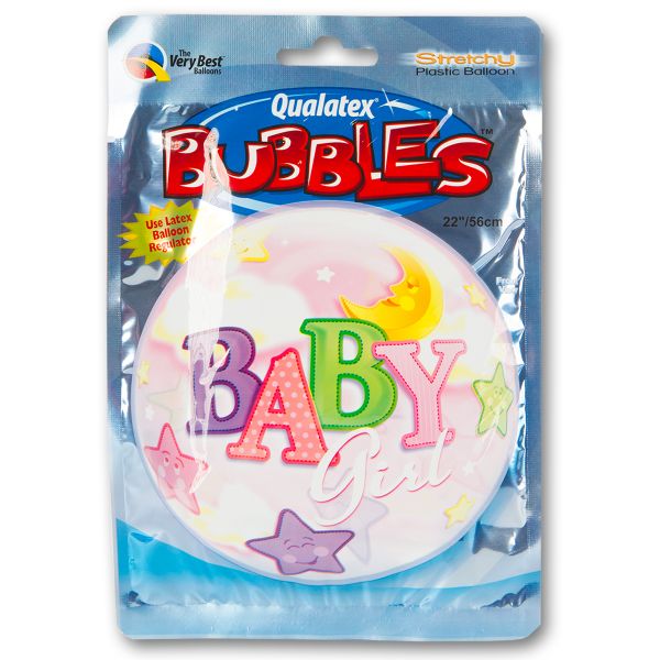 П BUBBLE 22" Луна и Звезды Девочка
