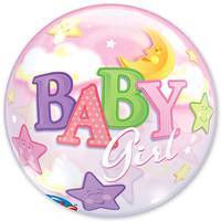 П BUBBLE 22" Луна и Звезды Девочка