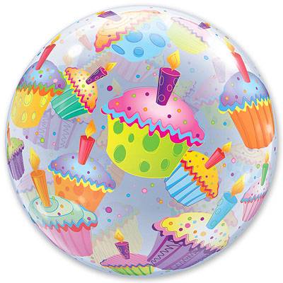 П BUBBLE 22" Кексы разноцветные