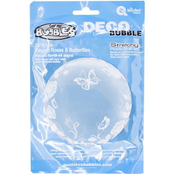 П BUBBLE DECO 24" Розы изящные и бабочки