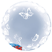 П BUBBLE DECO 24" Розы изящные и бабочки