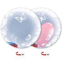 П BUBBLE DECO 24" Розы изящные и бабочки