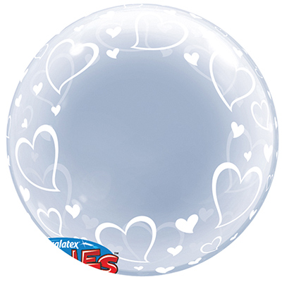 П BUBBLE DECO 24" Сердца элегантные